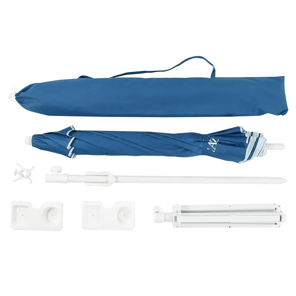 مظلة شمسية بطول 6.5 أقدام، مظلة محمولة مع حامل للرياضة، قابلة للتعديل وخفيفة الوزن، حماية من الشمس، أزرق #6