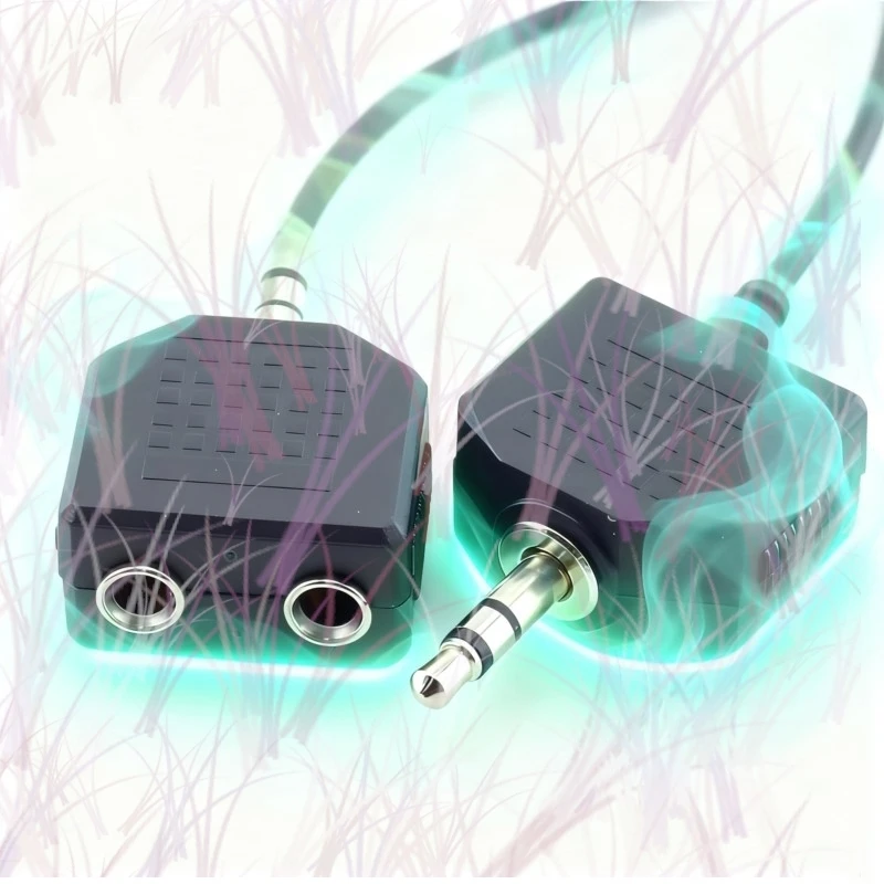 1/2/5/10pcs Stereo Audio Jack Male to Dual 3.5mm Female Double Headphone Y Splitter Adapter Plug MP3 Phone DIY Converter C3