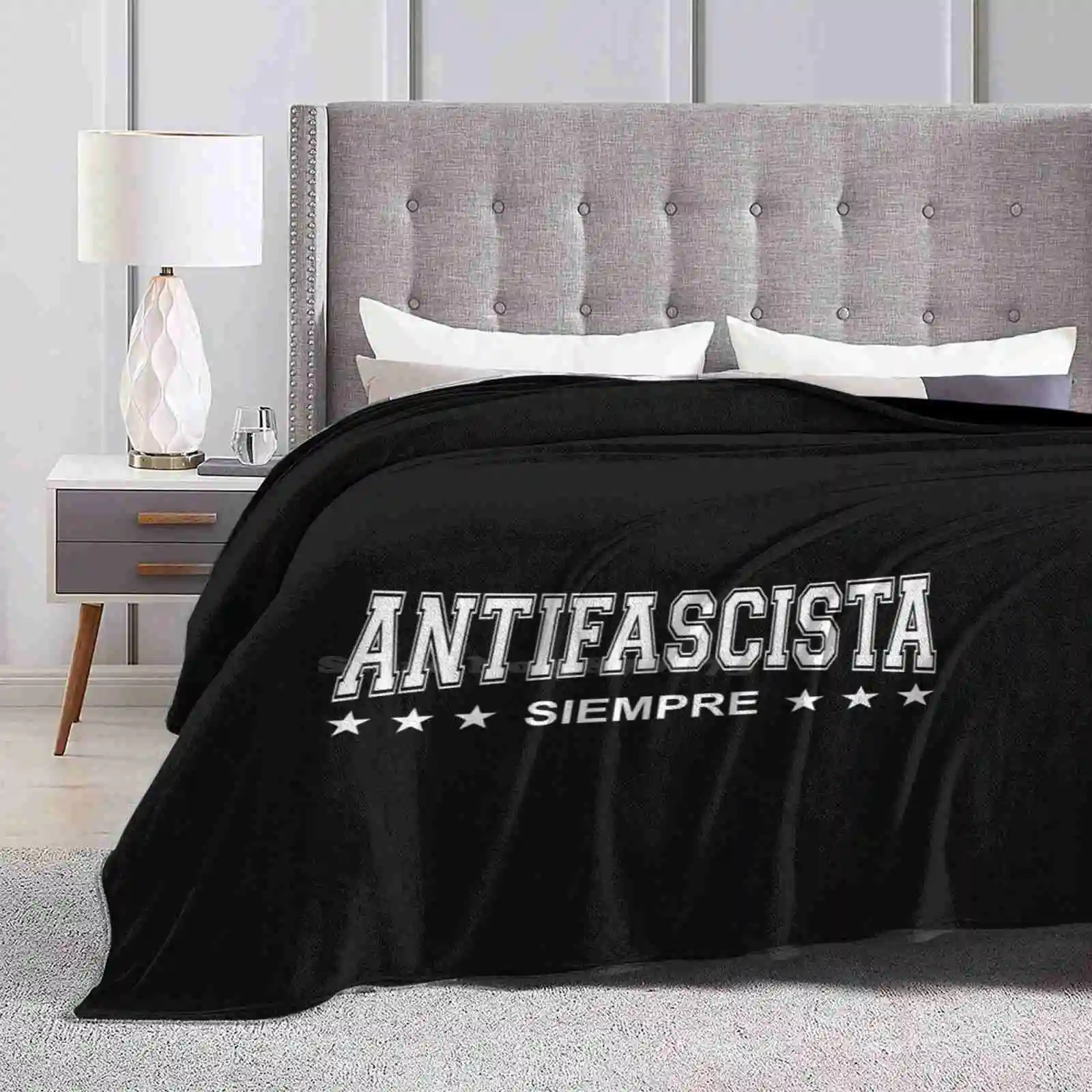 Siempre-Always Anti-- White Design Creative Design Light Thin Soft Flannel Blanket Activism Activist Attitude Belief Politics