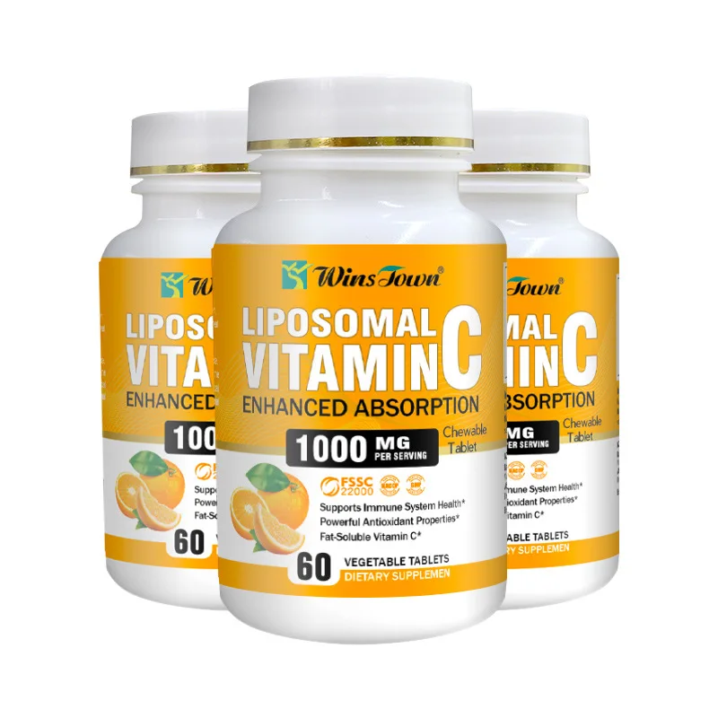 Organic liposomal vitamin C capsules supplement antioxidant support and promote overall immune system health