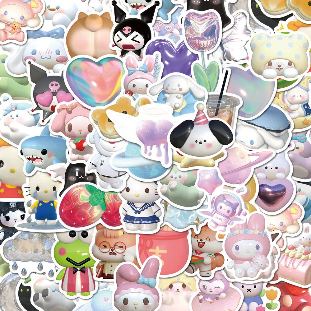 50/100pcs Cartoon Kawaii Sticker for Planner Album Scrapbooking Stationery Waterproof Decals for Laptop Suitcase Kid\'s Gift