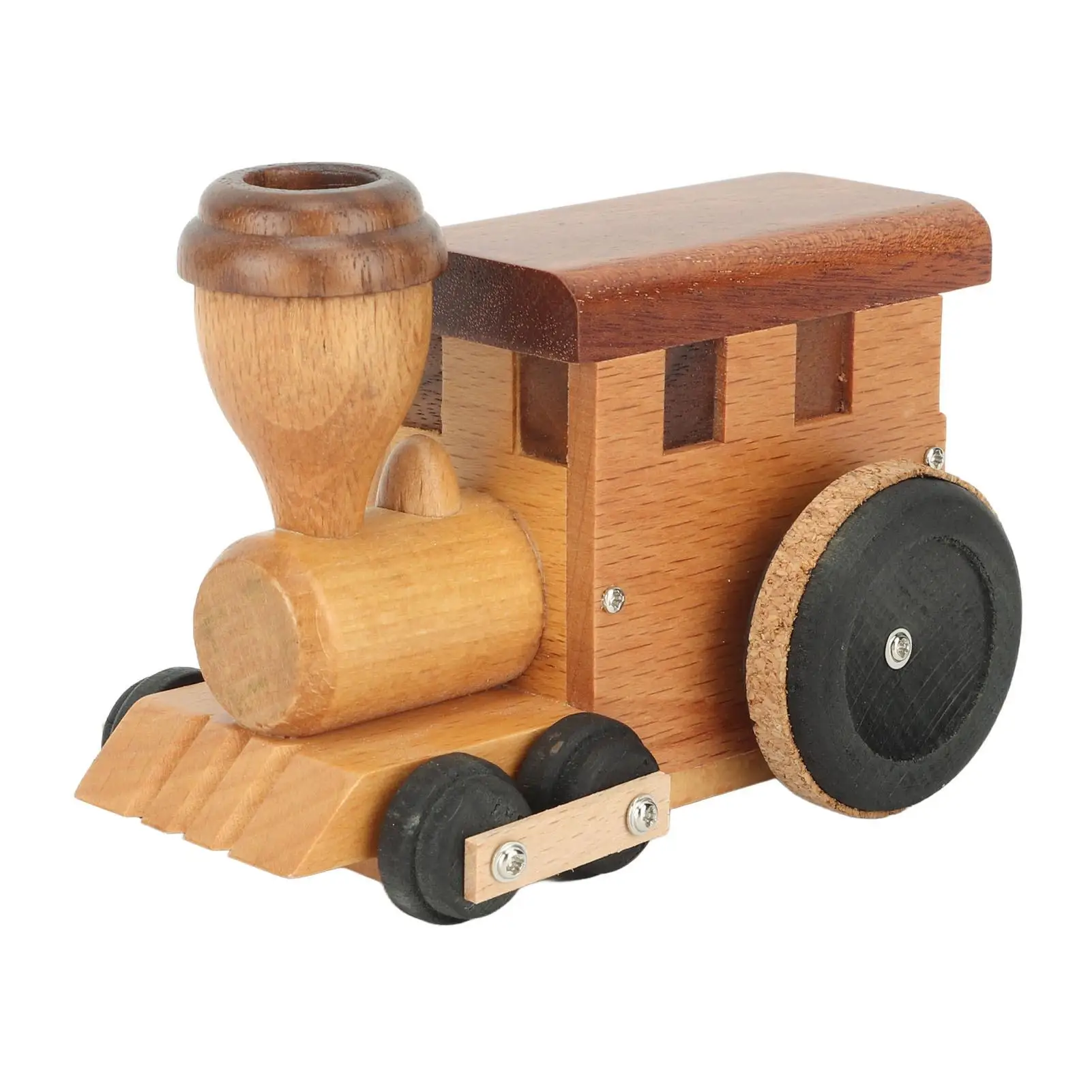 

Wooden Train Music Box Handcrafted Clear Texture Comfortable Memory Revisited Perfect Gift for home and for friends