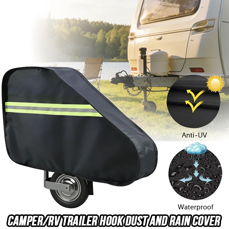 Universal Trailer Caravan Towing Connector Hitch Cover Waterproof Dustproof 600d Oxford Cloth for Trucks Lock Tongue Protector