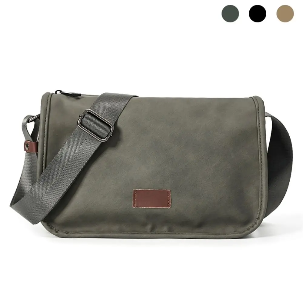

Soft PU Leather Crossbody Bag Adjustable Strap High Capacity Retro Shoulder Bag Casual Design Durable Messenger Bag