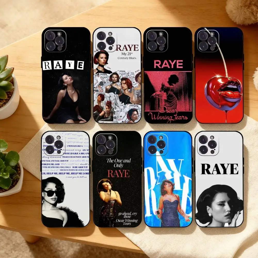 

R-Raye Singer Phone Case For iPhone17 16 15 14 13 12 11 Pro Max Plus,5G Soft Black Case