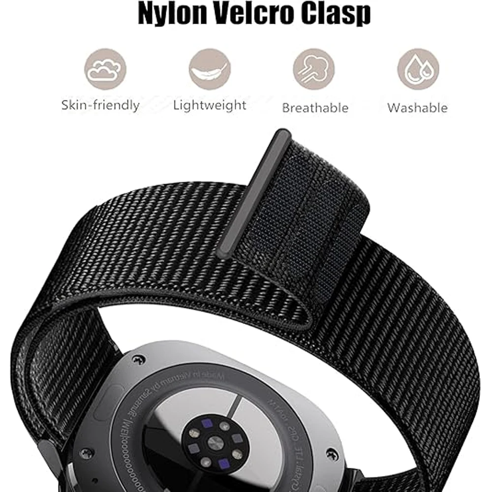 أحزمة رياضية من النايلون لساعة سامسونج جالاكسي الترا 47 ملم ملحقات الساعات الذكية سوار المعصم كوريا جالاكسي ساعة 7 الترا باند