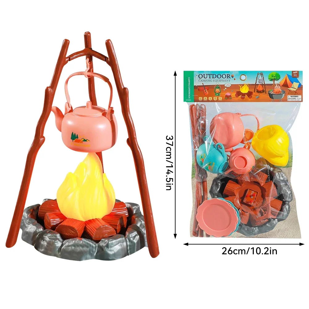 

Outdoor Campfire Playset for Kids Toddlers,Camping Playset Set Toys Pretend Play Campfire Toy Camping Tools for Boys Girls Gift