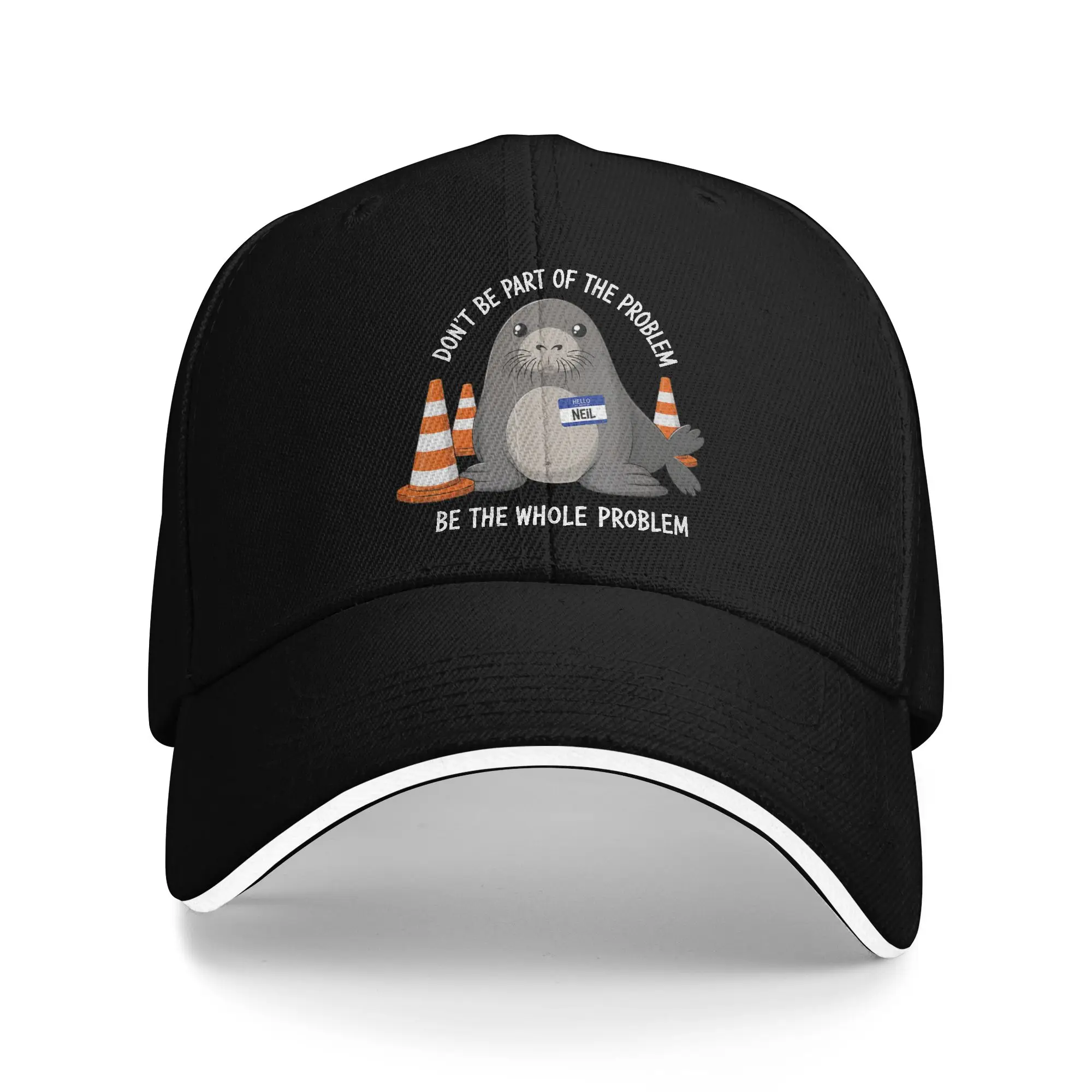 Spring Dont Be Part of The Problem Funny Seal Art Baseball Cap Outdoor Sports Cute Sun Trucker Hat Couple Women Baseball Caps