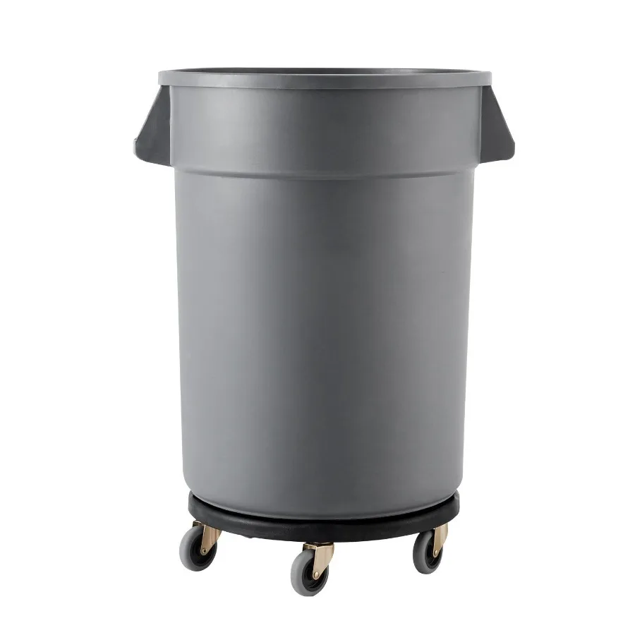 

Round Trash Can Dolly Fit 20 32 44 55 Gal Garbage Container 500lbs Heavy Duty
