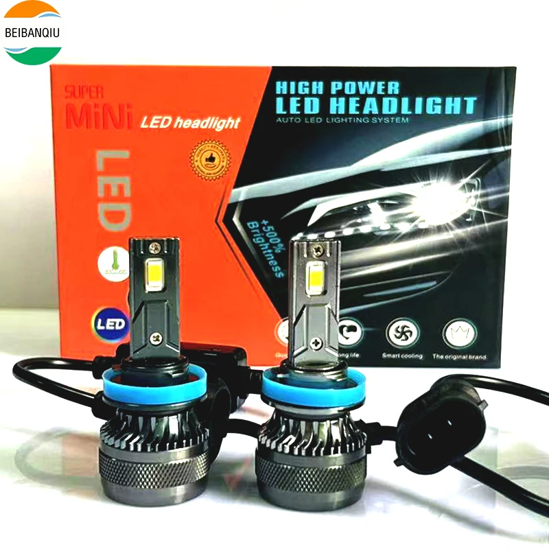 

H7 LED Headlight Bulbs H1 H3 H4 9005 9006 HB3 HB4 9012 F5 Mini Car Fog Light 12V 6000K Super Bright Automotive Lamp 2pcs