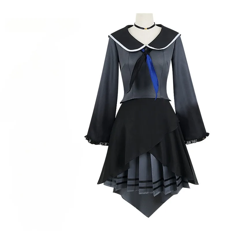 Akiyama Mizuki Shinonome Ena sukienka Cosplay gra projekt Sekai do odgrywania ról Jk jednolity czarny strój ubrania Lolita krawat pas