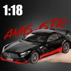 Big Size 1:18 Mercedes-Benz AMG GTR Sport Car Model Sound And Light Adult Car Toys Gift Metal Vehicles Kids Boys