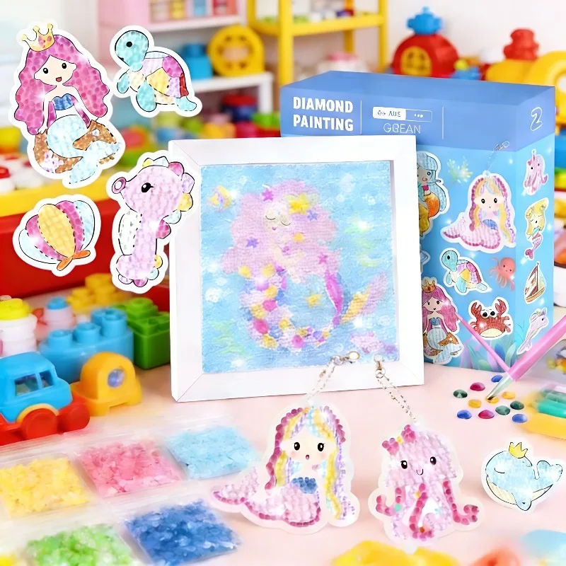 

Алмазная мозаика «Единорог-русалка»: Набор для творчества своими руками, развивающая игрушка для студентов, брелок ручной работы, креативная рамка-пазл для алмазной мозаики