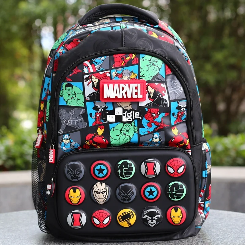 Australian Marvel Cartoon Schoolbag Large Capacity Lightweight Backpack Lunch Bag Charm Collectible Gift Series Ornaments image 3
