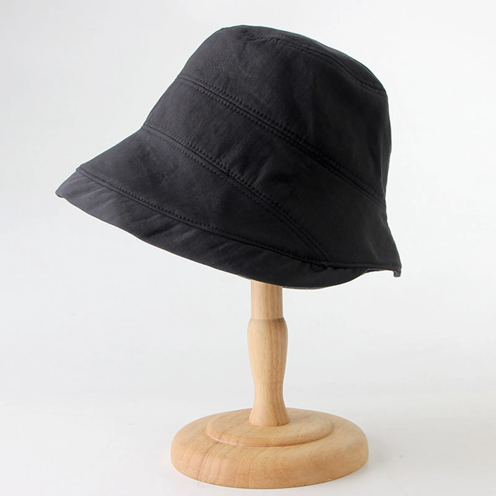 New Solid Color Soft Cotton Women Bucket Hat Spring Summer Holiday Outdoor Beach Sun Hats Foldable Panama Caps Fishermans Cap