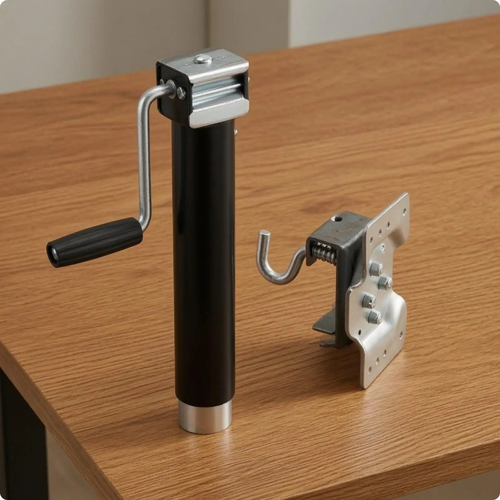 Steel Trailer Stabilizer Support Leg with Hand Crank Adjustable Jack for Utility Trailer Leveling and Parking Stability