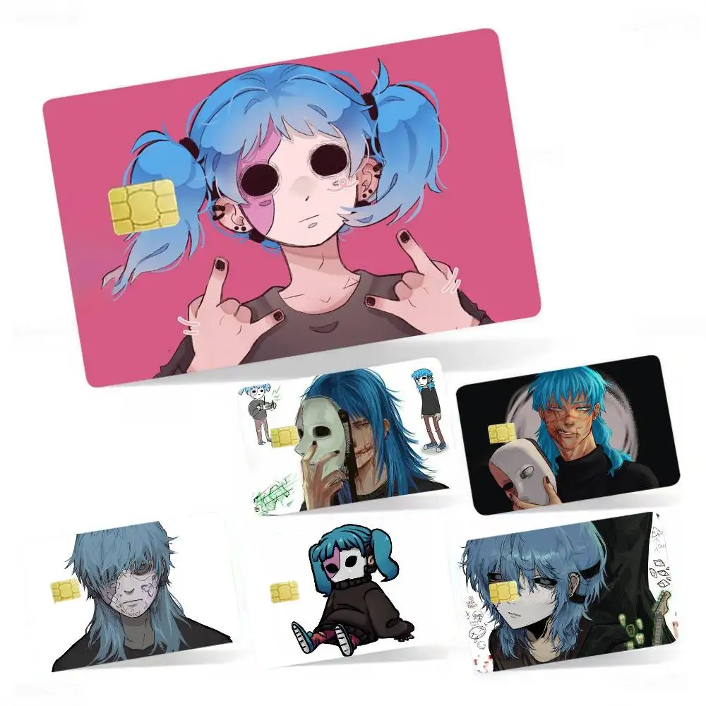 

S-Sally Game F-Face 4pcs 1Set Card Stickers Small Waterproof Chip 4PCS Card Sticker Anti-Scratch