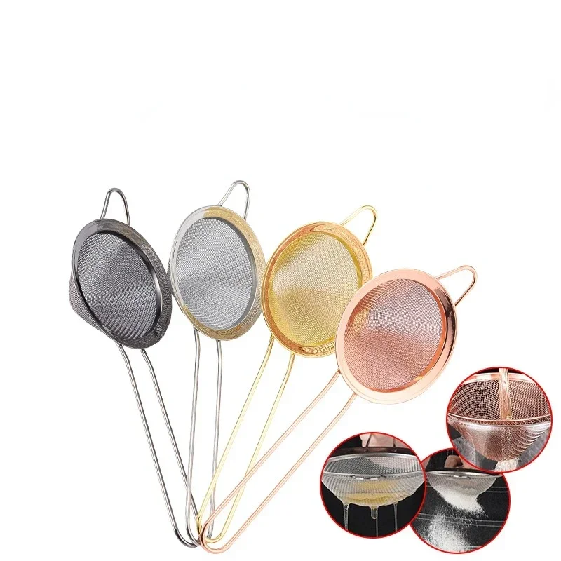 New Fine Mesh Stainless Steel Conical Strainer Cocktail Bar Strainer Premium Mesh Cocktail Cone Strainer Kitchen Accessories