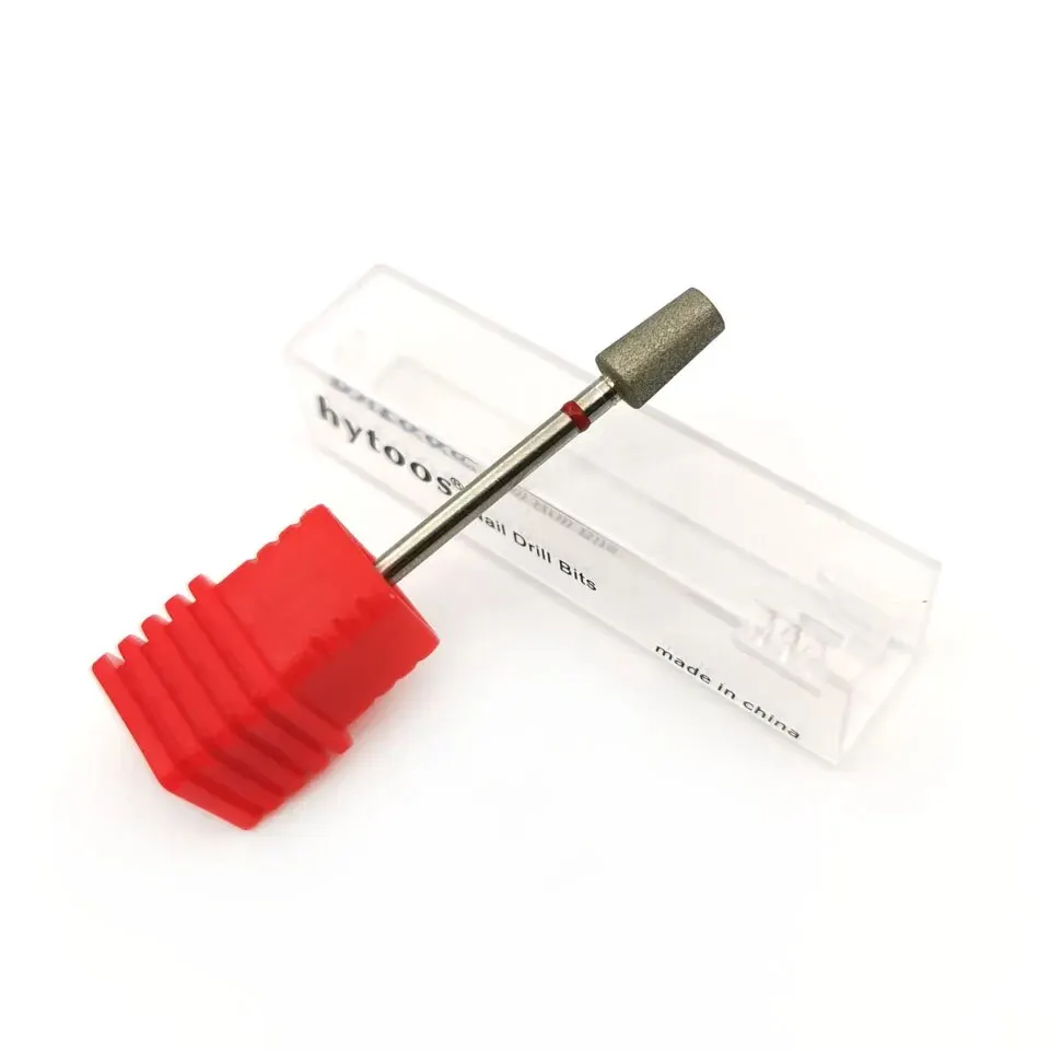 HYTOOS-لقم ثقب الأظافر الماسية ، لقمة بشرة روسية ، مثقاب مانيكير كهربائي ، مطاحن لدغ دوارة ، أداة إكسسوارات الأظافر ، حصى دقيق #4