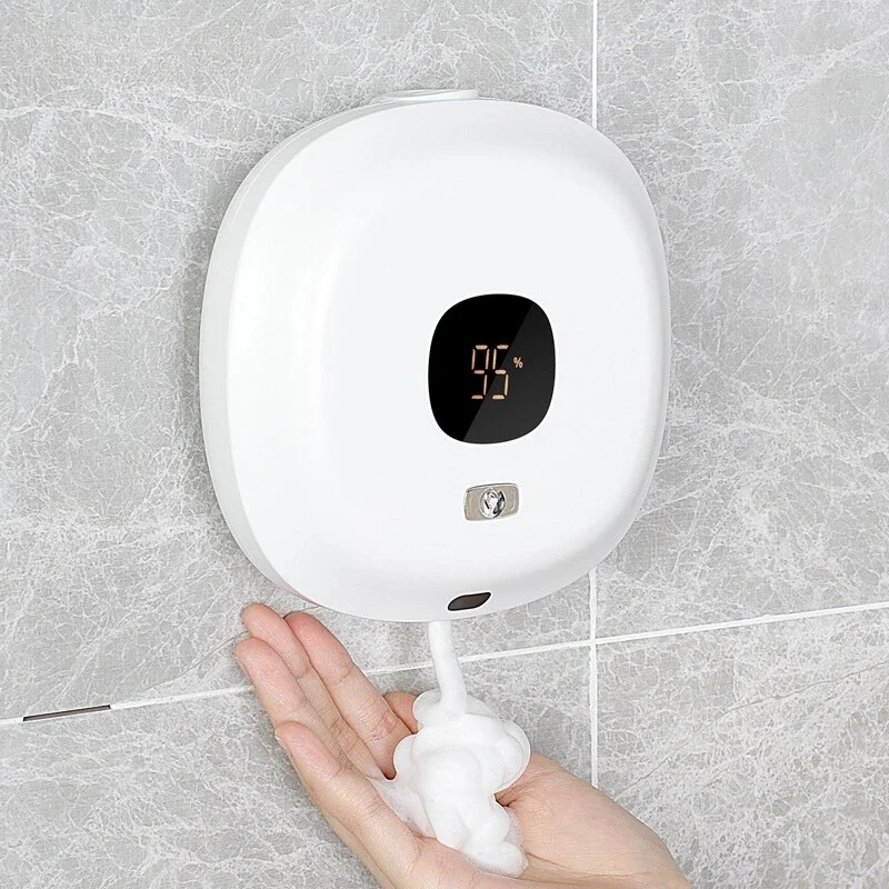 USB Charging Touchless LED Display Soap Dispenser Wall Mounted Automatic Foam Soap Dispenser Bathroom Smart Washing Hand Machine