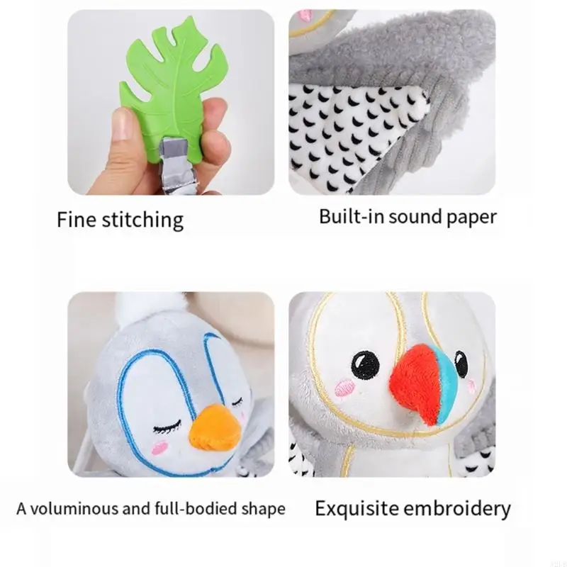 لينة أفخم سرير المحمول معلقة قلادة مع الحيوان حشرجة الموت لعبة مهدئة لحديثي الولادة الطفل الحضانة الفراش الديكور A2UB #4