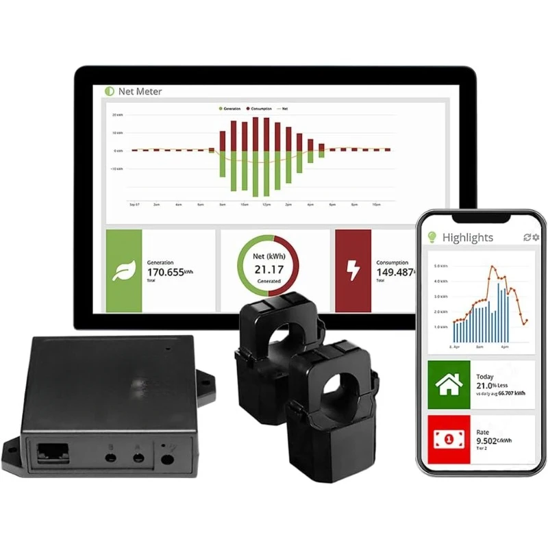 Home Energy Monitor - Solar/Net Metering - Bills & Reports - Real-Time Electricity Data & History