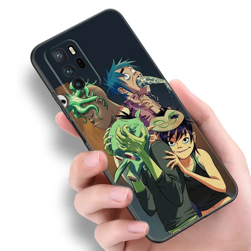 New Gorillaz Band Black Silicone Phone Case For Xiaomi POCO X3 X4 NFC F4 GT F5 F6 M3 M4 M6 X5 X6 Pro 5G M5 C55 C65