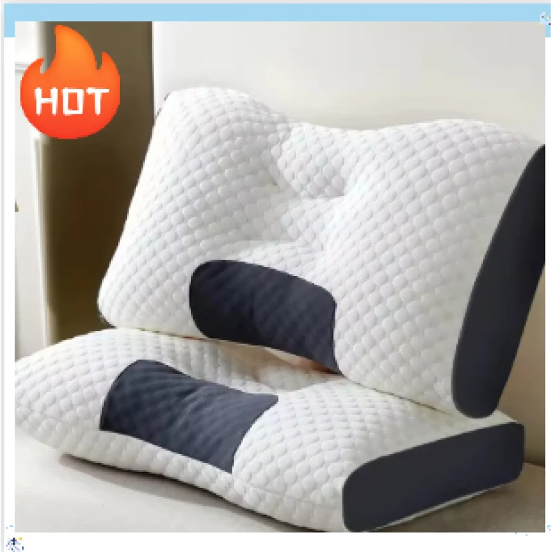 1 oreiller de massage pour le cou, réglable, ergonomique, orthopédique, avec support de contour, noyau d'oreiller de haute qualité, confort de sommeil toutes saisons