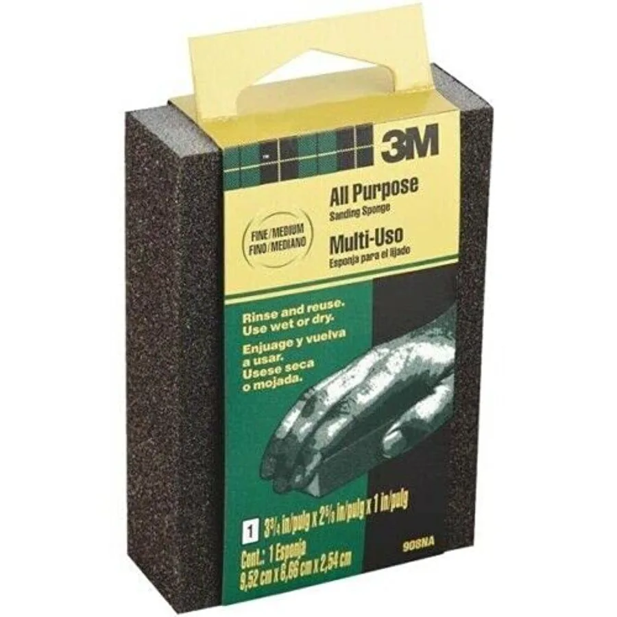 

908-ESF Fine/Medium Flexible Sanding Sponge - 24 Pieces Gray for Smooth Finishing on Wood and Paint