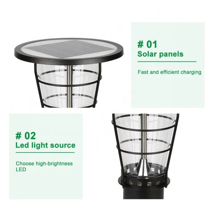 Nice Design Decking Outdoor Standing Solar Lamps For Garden/Residential Area/Plaza Lighting