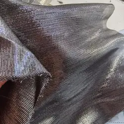 80%Silk fabric 10m/m 20% black silver silk georgette fashion fabric for women dress 114cm thin shiny clothing 43g sewing 1 meter