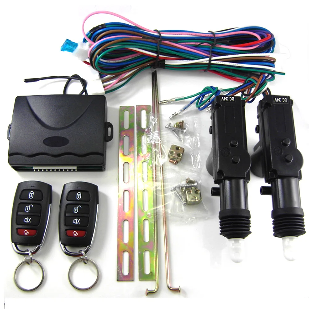 2 Door Truck Central Door Lock Keyless Entry System Without Siren For 24V DC Vehicle Which Withdout Central Door Lock System