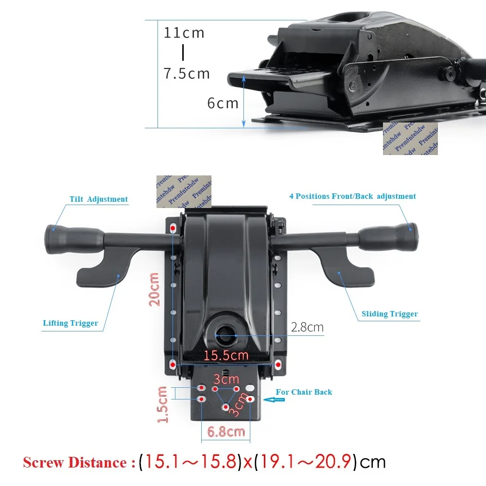 1Pc Chair Forward Backword Moving Lifting Control Mechanism Plate Replacement