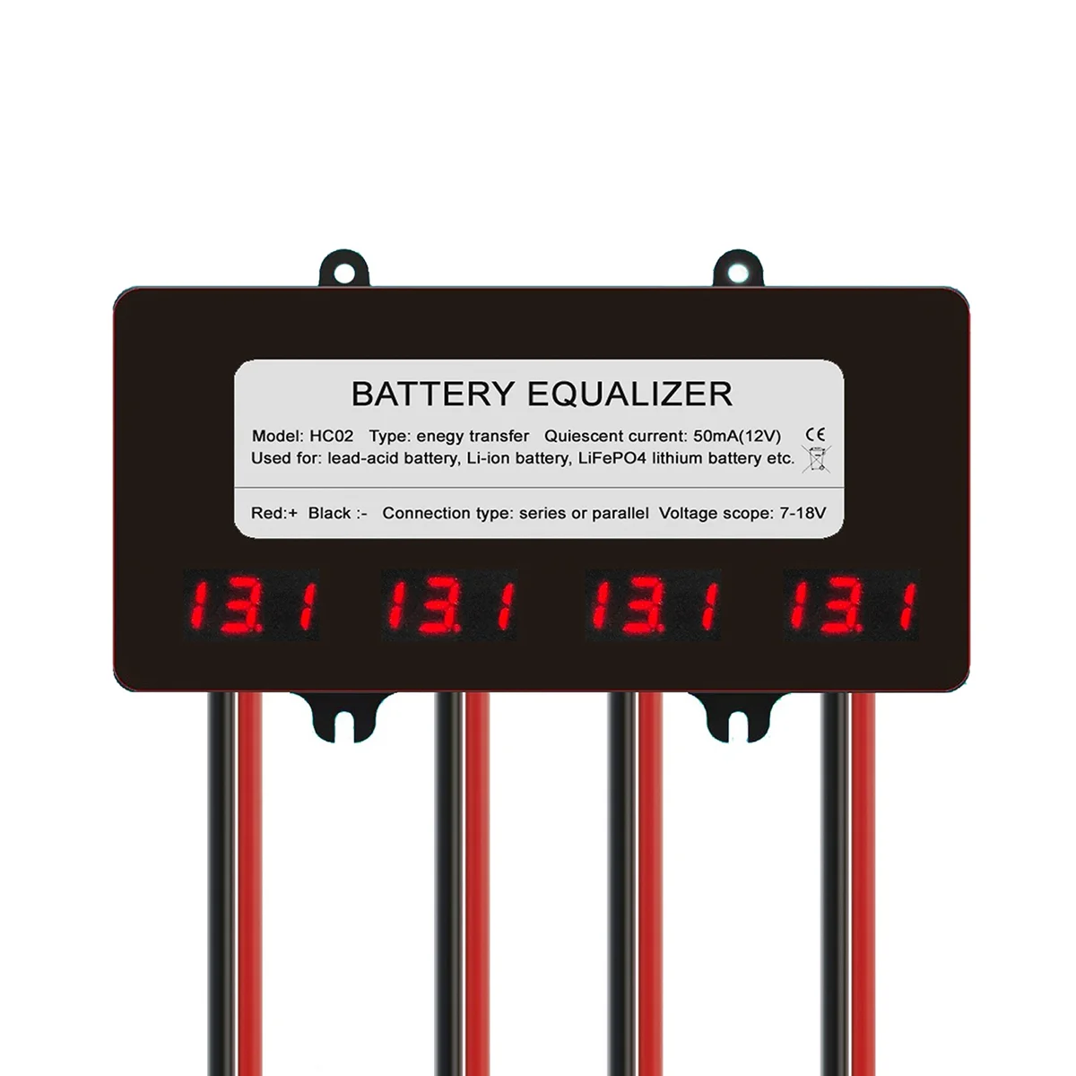 

HC02 with LED Display Battery Equalizer 10A Current Active Voltage Balancer Li Li-Ion Lifepo4 LTO Lead Acid Battery