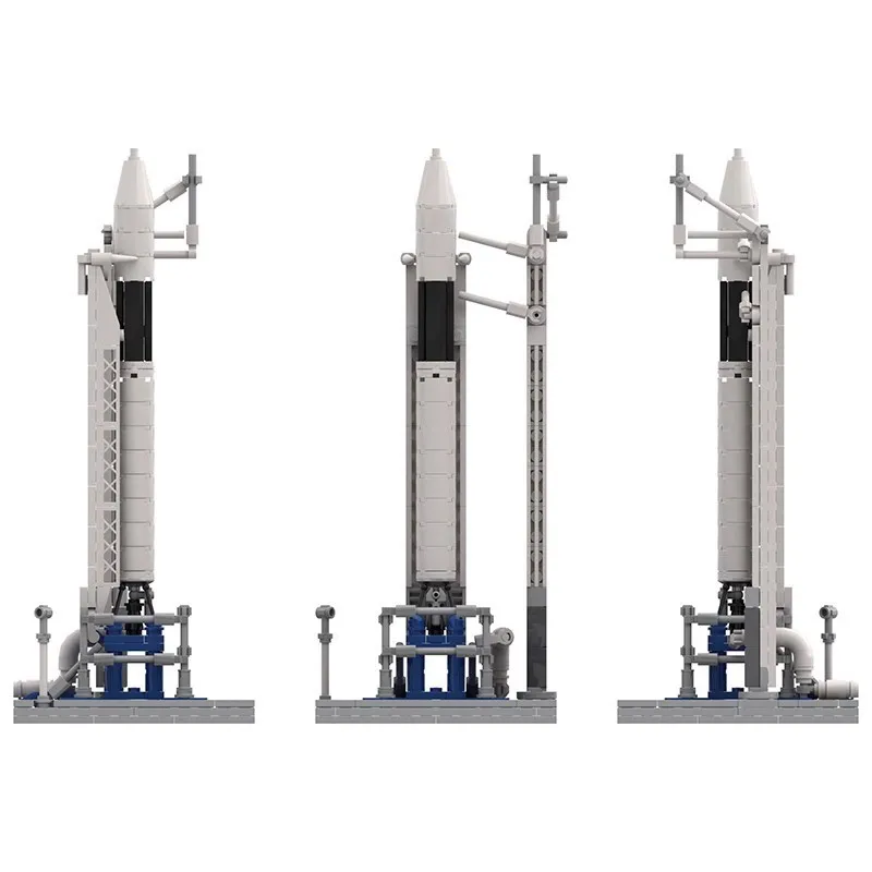 

SpaceX Falcon Launch Pad Saturn V Scale MOC Building Blocks Set Falcon 9 Rocket Universe Artificial Satellite Vehicle Kid Gifts