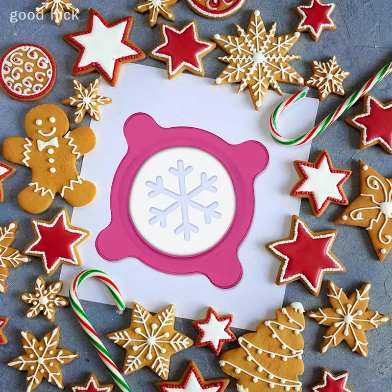 1 Uds. Molde para galletas para hornear navideñas, moldes para galletas de calidad alimentaria, juego de moldes para galletas festivas para hornear Diy, cumpleaños, 3D para golosinas