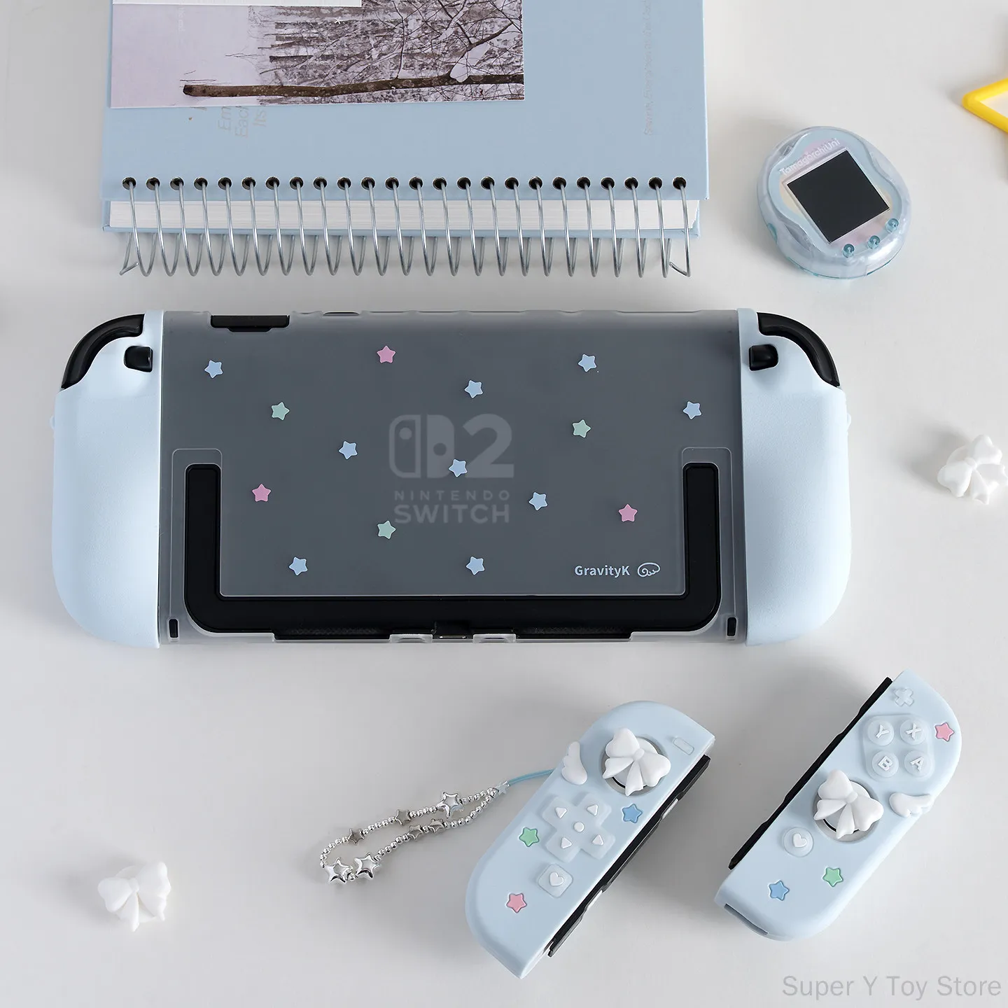 New Hot Original Protective Case For Switch 2 Oled Ns Star Bow Wing Soft Silicone Joy Con Controller Cover Gaming Accessory Gift view 6