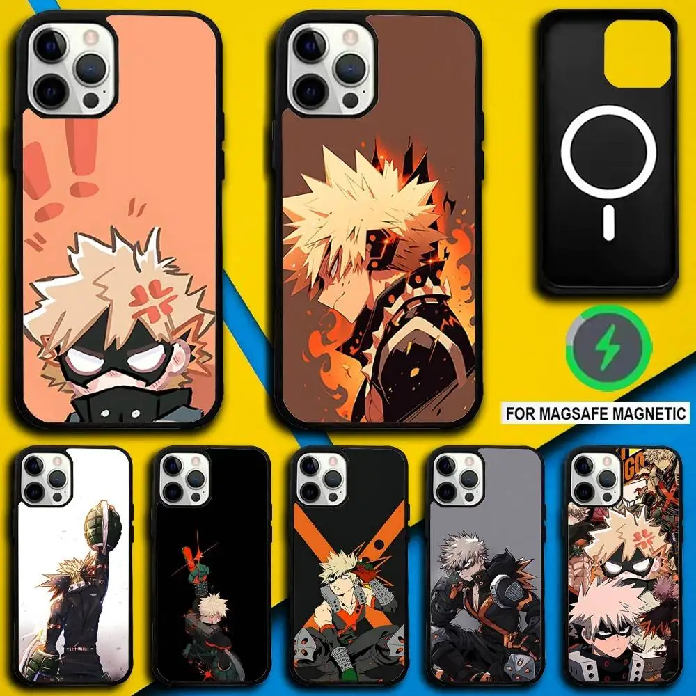 

K-Katsuki My Hero B-Bakugo Phone Case For iPhone 16,15,14,13,12,11,Pro,Max,Plus,Mini,SE4,E Magnetic Magsafe Wireless Charging