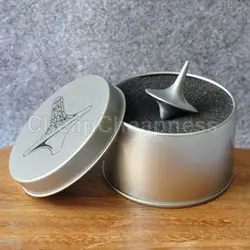 Mini Great Zinc Alloy Silver Spinning Top From Inception Totem Movie Children Toys With Retail Metal Box Christmas Gift