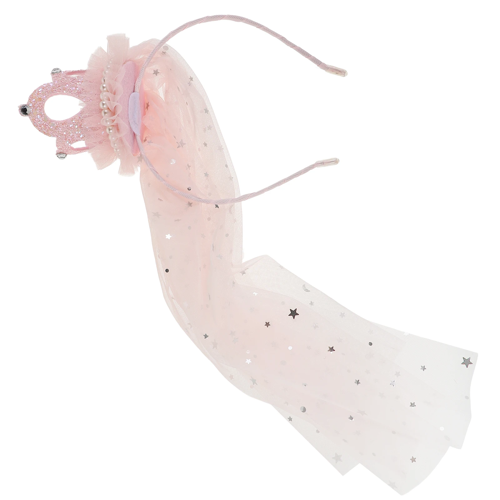 

Головной убор с цветочным узором для девочек, аксессуары для волос, свадебный головной убор для девочек, детская повязка на голову, свадебная фата, корона в стиле принцессы, день рождения