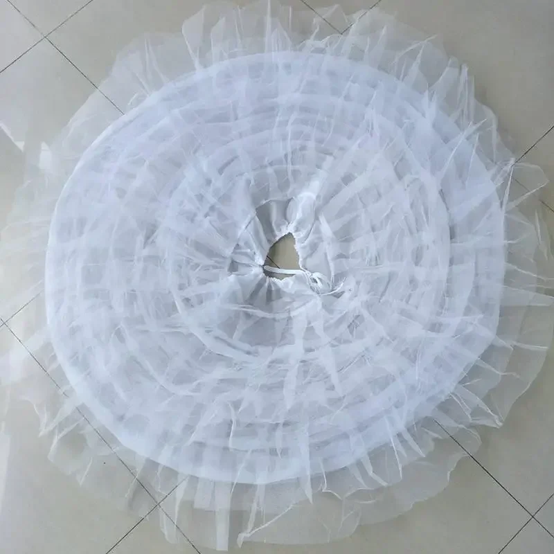 6 Hoops With Hard Thick Tulle Petticoat Crinoline Underskirt Slips For Wedding Dress Quinceanera Ball Gown Jupon