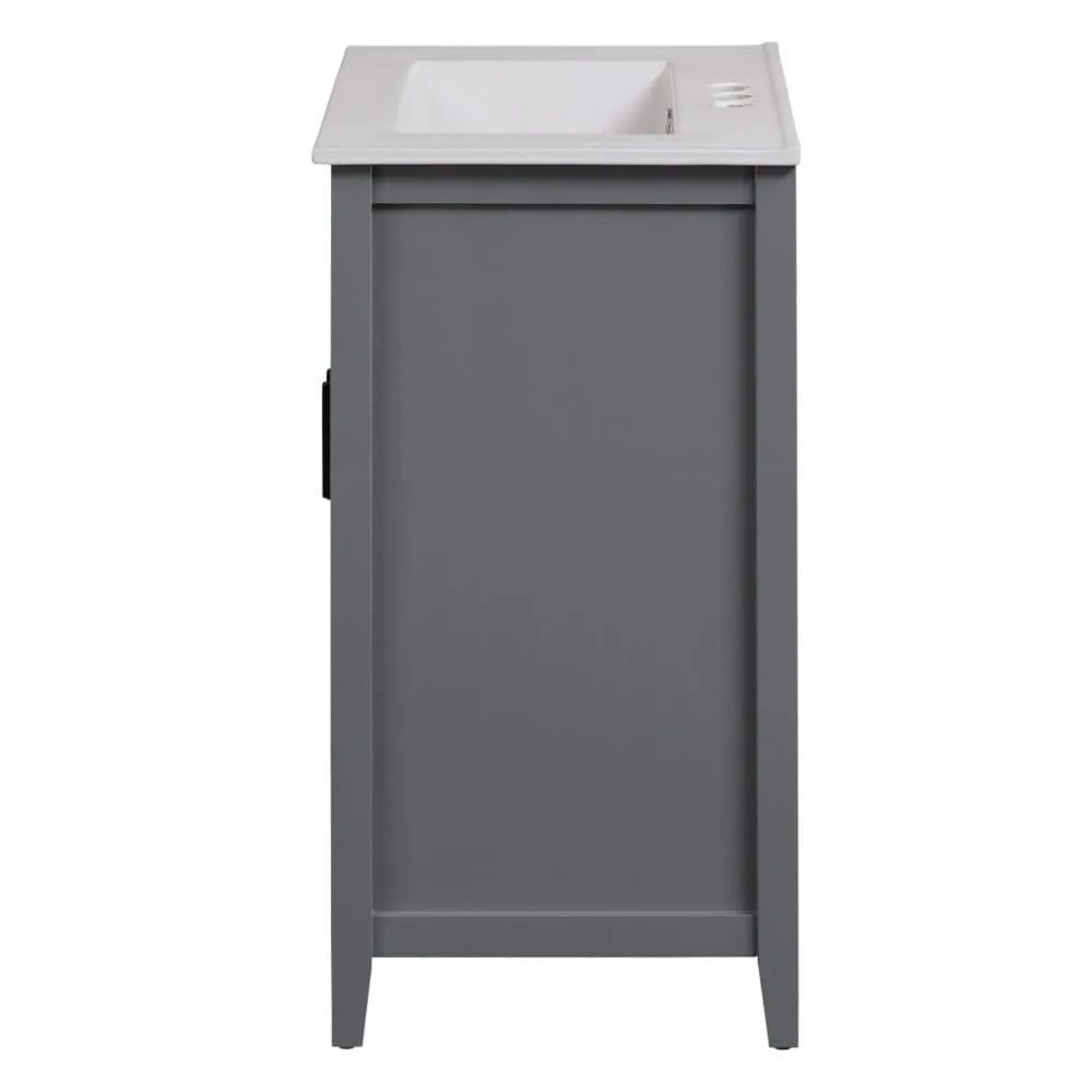 

US 24 in. W x 18 in. D x 34 in. H Single Bathroom Vanity Top in Huron Gray with Sink Included