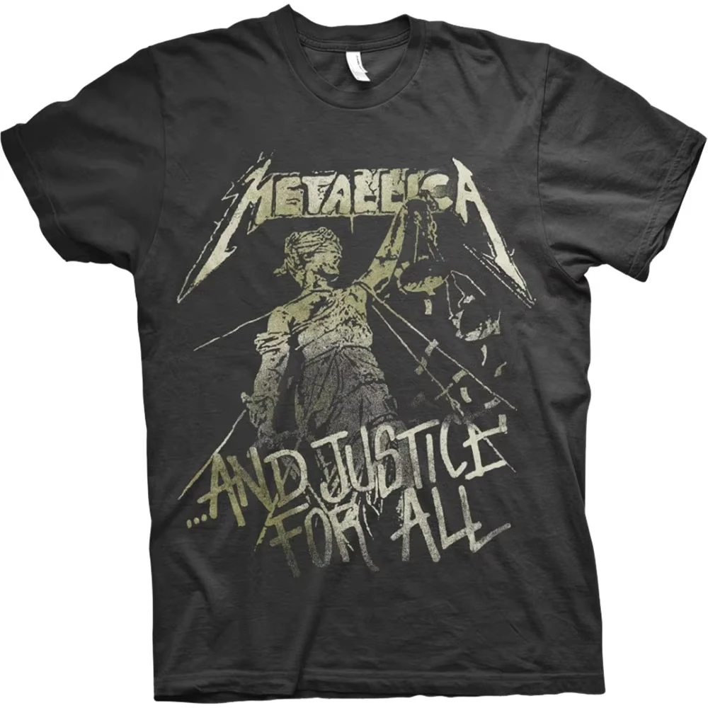 2026 Metallica Band Graphics Vintage Men's O-Neck Short Sleeve T-Shirt Unisex Cotton Y2k Fashion Popular Tee Fan Gifts