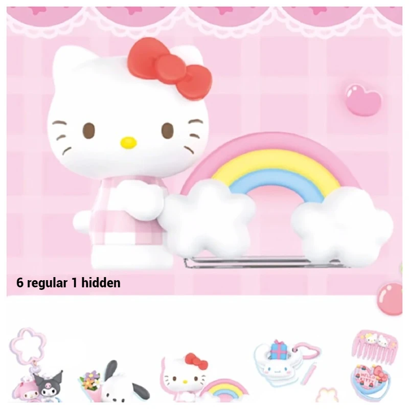 

MINISO Genuine Sanrio Hellokitty 50th Anniversary Blind Box Garage Kit Kuromi Ornament Mini Anime Surprise Trendy Play Gift Toy
