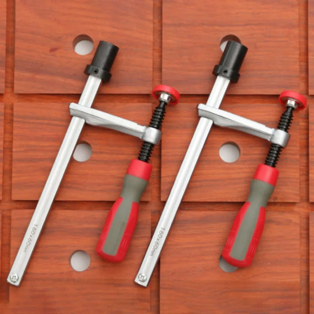 Abrazadera de sujeción para entusiastas del bricolaje, abrazadera de carpintería con orificio de 19mm, abrazadera de cola de milano de 160x60mm para bancos de carpintería