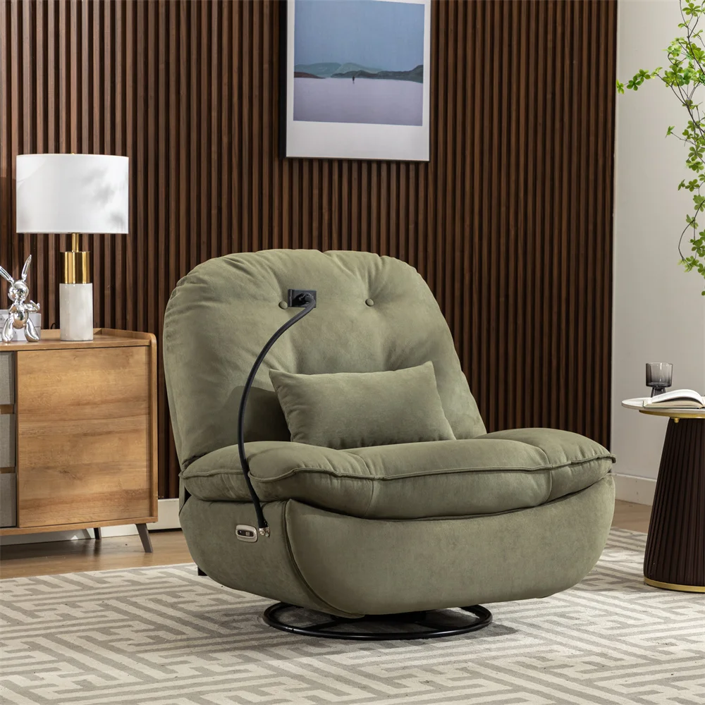 Custom Gaming Sleeping Working Reclinable Chair Swivel Single Smart Power 1 Seat Recliner Sofa USB Charger with Bluetooth