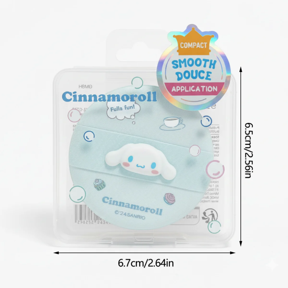 MINISO GMBH Cinnamoroll Antibacterial Concealer Pocket Air Cushion Powder Puff Does Not Fly Powder Easy To Apply Makeup
