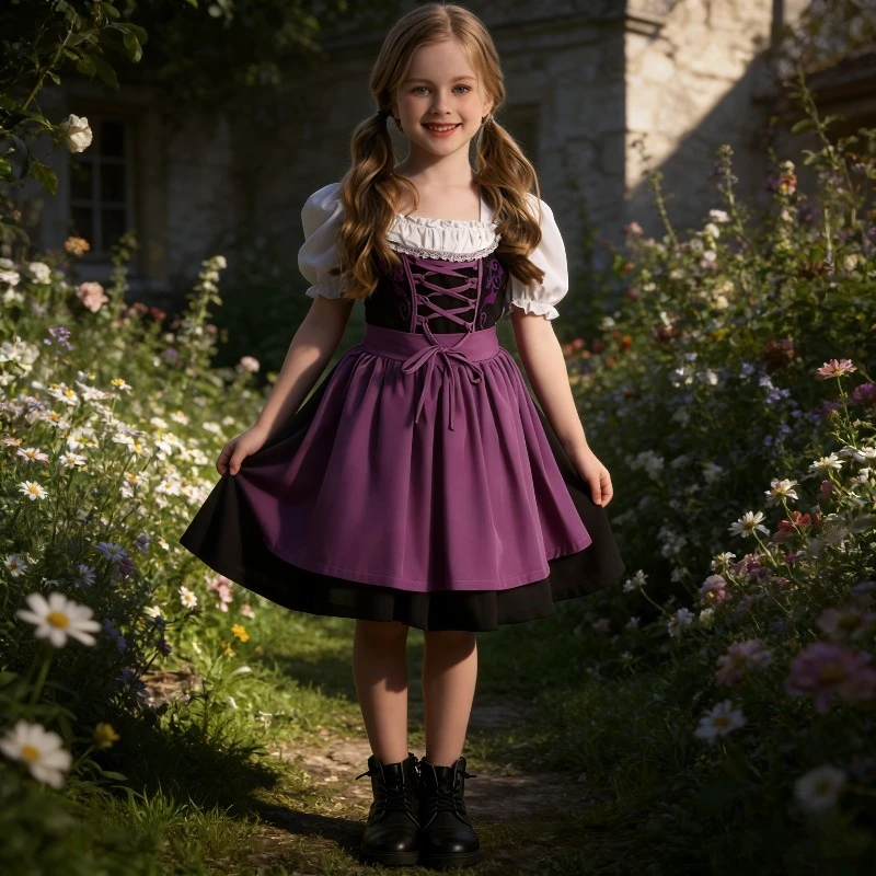 

Детская юбка для девочек для мероприятий на кампусе, разноцветная короткая юбка для пивного фестиваля, для осенней тематической вечеринки, милая одежда