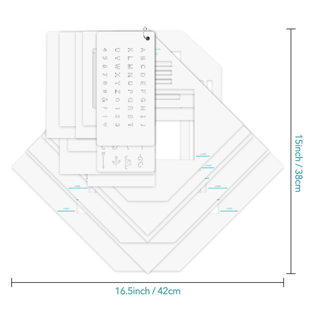 17 Stks/set Envelop Scheursjablonen/Envelop Maker/Alles-In-Één Envelop Maken Tool Diy Wenskaart Uitnodigingsenvelop