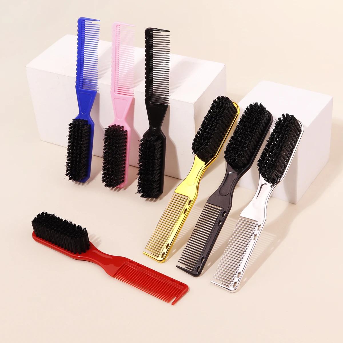 Double Headed Hair Comb Brush Beard Styling Brush Professional Cleaning Brush Hair Accessories for Hair Accessories